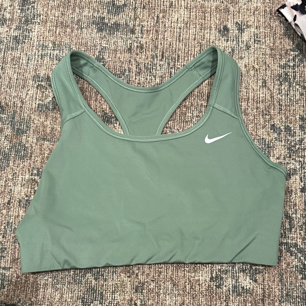 Nike Sage Green Racerback Medium-Impact Sports Bra